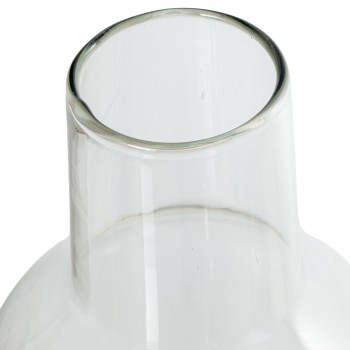Jarrón Cristal C/mimbre Ø15x36cm