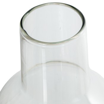 Vase En Verre Avec Osier Ø15x36cm