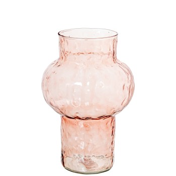 Vase En Verre Rose Ø16x24cm