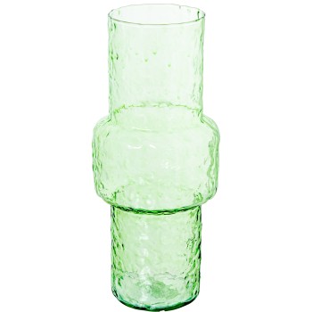 Vaso De Vidro Verde Ø14x33cm