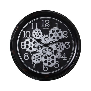 Orologio Da Parete In Acrilico Con Movimenti Degli Ingranaggi - Ø36cm- Ø36x7cm, Pilas:3xaa No Inclui