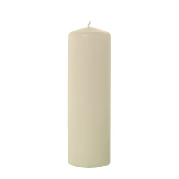 Ivory Wax Candles - 25cm Ø8x25cm, Duración 125h. Aprox