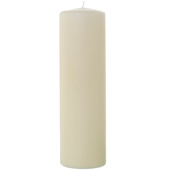 Ivory Wax Candles - 30cm Ø9x30cm, Duración 142h. Aprox