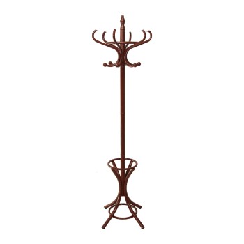 Perchero De Pie Madera Nogal, Madera: Abedul Y Álamo Ø53x186cm