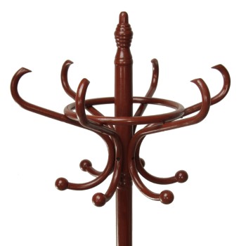 Perchero De Pie Madera Nogal, Madera: Abedul Y Álamo Ø53x186cm
