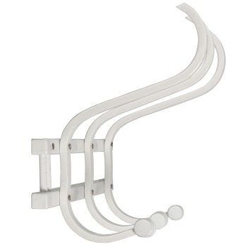 Portemanteau Mural En Bois 3 Bras - Blanc- _45x21x30cm,madera:abedul+alam