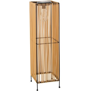 Lampe Solaire Sur Pied En Fer/pp+pe Avec Ampoule Tungstène 19x19x70cm. Durée De Fonctionnement:6 Heures Après Une Charge