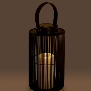 Solar Floor Lamp W/handle, Iron/pp+pe, Led Candle, Ø21x40(54)cm. Working Time: 6 Hours After Full Charge