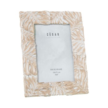 Aged White Resin Photo Frame - 10x15cm- Ext:15x1,4x20cm