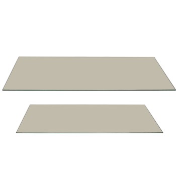 Set 2 Cristales Para Mesa-8mm. Cristal Templado 130x65x0,8+100x45x0,8cm.
