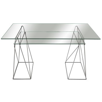 Set De 2 Plateaux De Table En Verre Trempé - 8mm- _130x65x0,8+100x45x0,8cm.