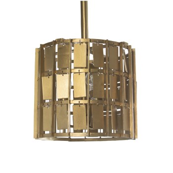 Lámpara Techo Metal Dorado, 3xe27, Max.25w (no Incluidas) Ø34x31cm, Alt. Máxima:120,5cm