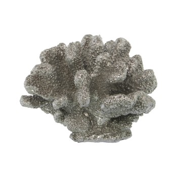 Grey And Silver Resin Coral Figure- 18,5x16x14cm