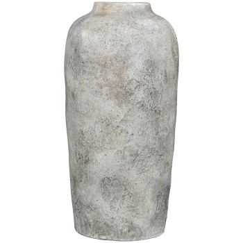 Vaso In Ceramica Grigia Rustica Ø21x43cm
