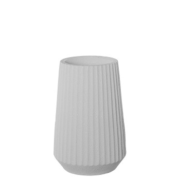 Macetero Resina Blanco Granulado Ø40x60cm Hueco:ø11/ø26x23cm
