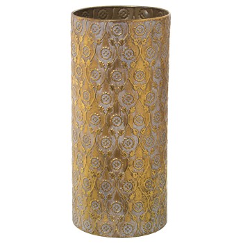 Paragüero Metal Dorado/blanco Ø20x43cm