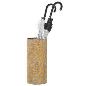 Paragüero Metal Dorado/blanco Ø20x43cm