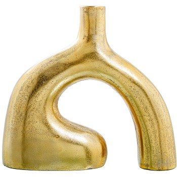 Gold Aluminium Vase 34x8x31cm