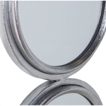 Miroir En Métal 30 Miroirs- Argenté- 73x2x87,5cm, Int:ø11,5cm