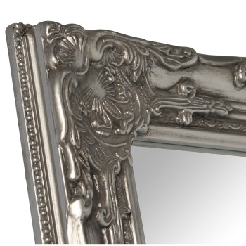 Miroir Sur Pied En Bois D´eucalyptus - Argenté- 40x3x170cm, Int:26,2x156,5cm
