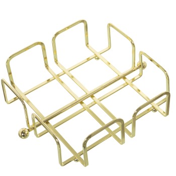 Servilletero Metal Dorado 21x21x7cm