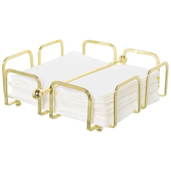 Servilletero Metal Dorado 21x21x7cm