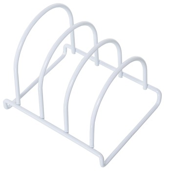 Porte-plateau En Métal - Blanc - 3 Niveaux- 14x12x13cm