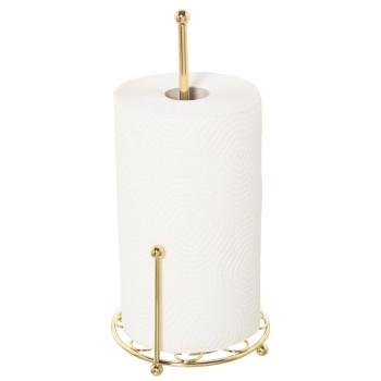 Portarrollo Cocina Metal Dorado Ø15x32cm