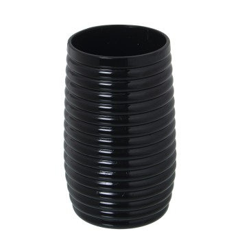 Black Acrylic Toothbrush Holder Ø7x12cm