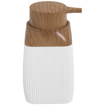 White Acrylic Bathroom Soap Dispenser 7x7x14cm