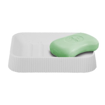 White Acrylic Soap Dish- _13x9x2,5cm