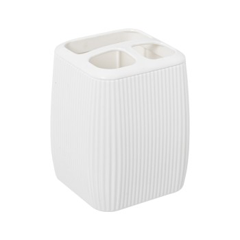 White Acrylic Toothbrush Holder 7x7x9,5cm