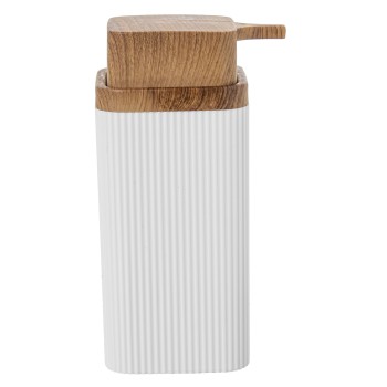 White Acrylic Soap Dispenser 7x7x15cm