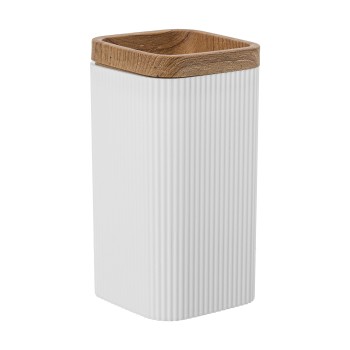 White Acrylic Bath Tumbler 7x7x13cm