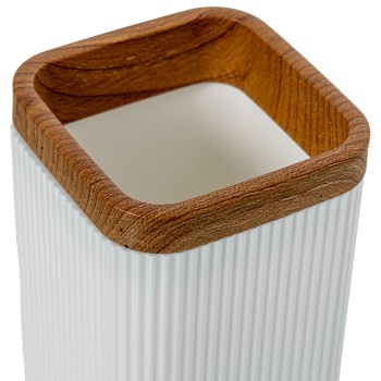 White Acrylic Bath Tumbler 7x7x13cm