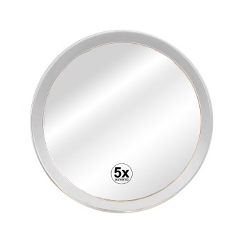Espejo 5 Aumentos Pared Con Ventosas De Baño Ø17,5cm, Para Pared