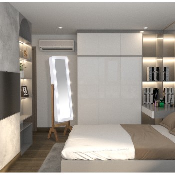 Armoire À Bijoux En Bois Blanc Avec Miroir Et Leds 40x37x155cm Mirroir:25x109cm