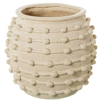 Vase En Céramique Blanche_ø37x37cm