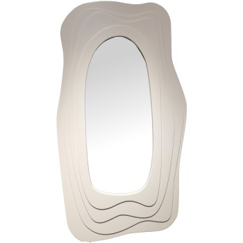 Espelho De Parede Branco Em Madeira Mdf 90x4x165cm