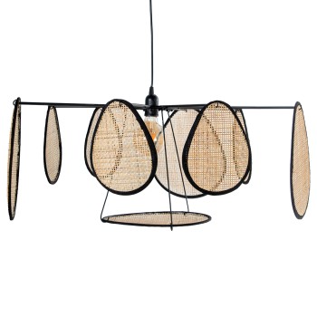 Lampada Da Soffitto In Rattan
