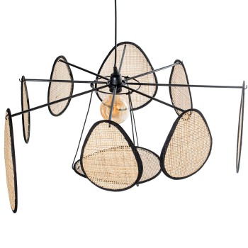 Lampada Da Soffitto In Rattan