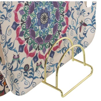 Gold Metal Tray Holder 3departments 14x12x13cm